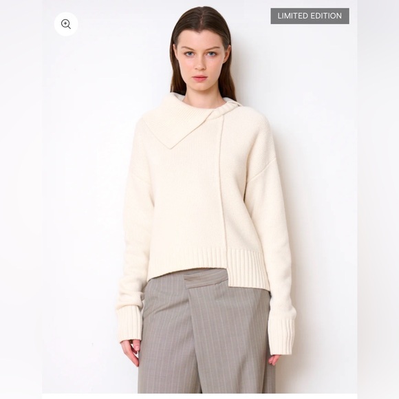 THE ASYMMETRICAL TURTLENECK sweater - Picture 2 of 9